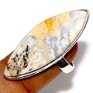 Handmade Sterling Silver Maligano Jasper Ring Ethnic Gemstone Size 6.5